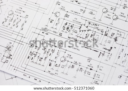 Electronics Engineering Drawing Circuit Schematic Stock Photo (Edit Now ...