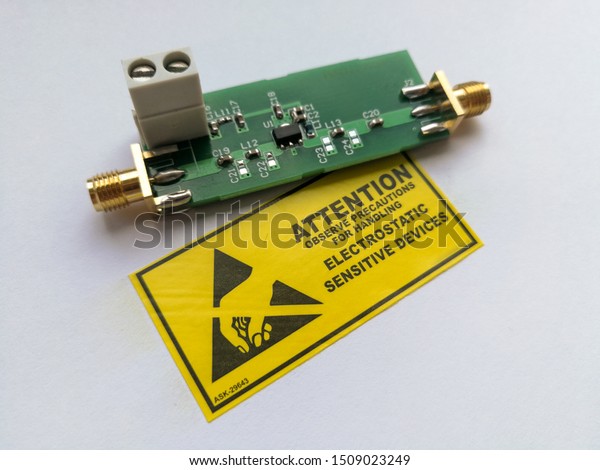 Electrostatic Sensitive Devices Marking Label Electronics Stock Photo ...