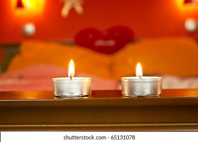 Romantic Bedroom Candles Stock Photos Images Photography