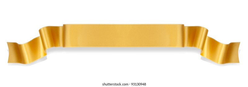 Elegance Orange Ribbon Banner With Shadow