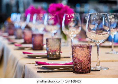 Elegance table set up for dinning room