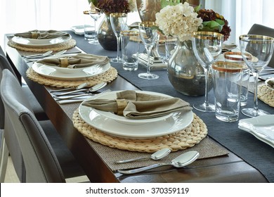 Elegance Table Setting For Luxury Dining Time