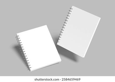 Maqueta en blanco elegante del cuaderno espiral A5