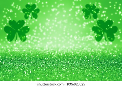 Elegant Abstract Green Glitter Sparkle Confetti Background For Party Invite, St Patrick’s Day Luck, Lucky Saint Paddys Irish Texture, Happy Pattys, Celtic Shamrock Pattern, Spring Sale Or Celebration