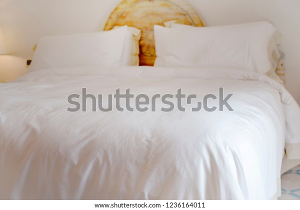 Elegant Bed Soft White Duvet Bedding Stock Photo Edit Now 1236164011