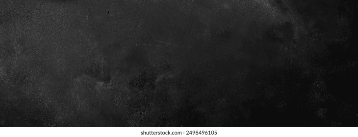 Elegant black background with vintage distressed grunge texture and dark gray charcoal color paint, black stone or concrete wall, black banner. Abstract design with textured black stone wall. Dark.