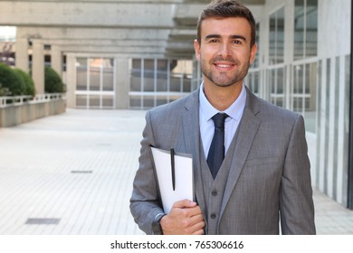 Classically Good Looking Male Isolated Office Stock Photo (Edit Now ...