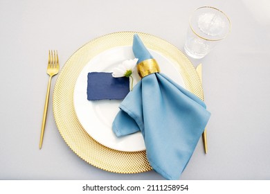 1,916 Blue Napkin Gold Plates Images, Stock Photos & Vectors | Shutterstock