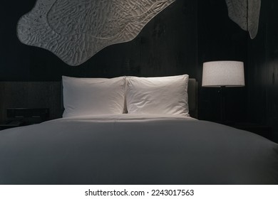 Elegant and comfortable home and hotel bedroom interior. - Shutterstock ID 2243017563
