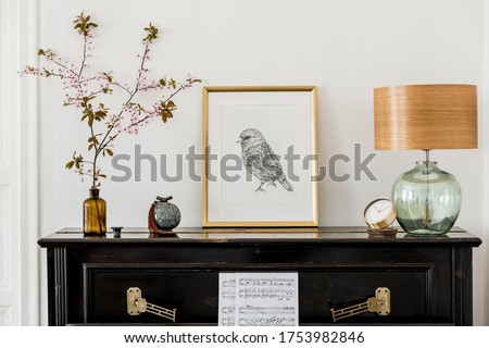Similar – Image, Stock Photo Piano and cabinet by window at home