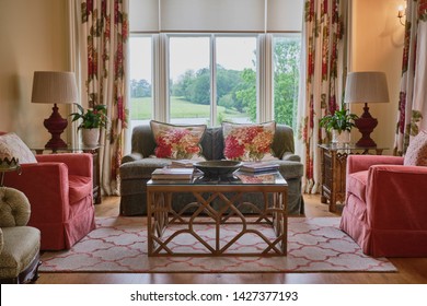 Elegant Country House Living Room With A View