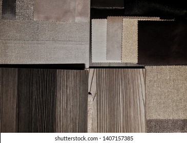 Elegant Dark Brown Interior Moodboard 