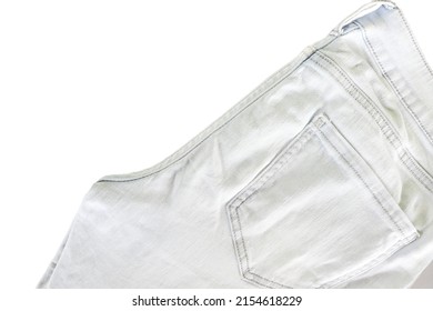 Elegant Denim Fabric White Denim Background