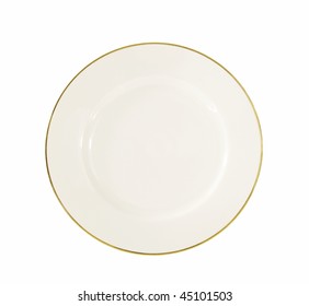 Elegant Dinner Plate With Gold Rim