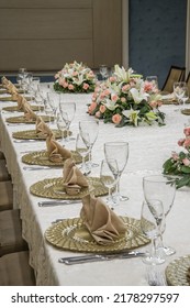 The Elegant Dinner Table, Celebratory Dinner Table For Gala Night