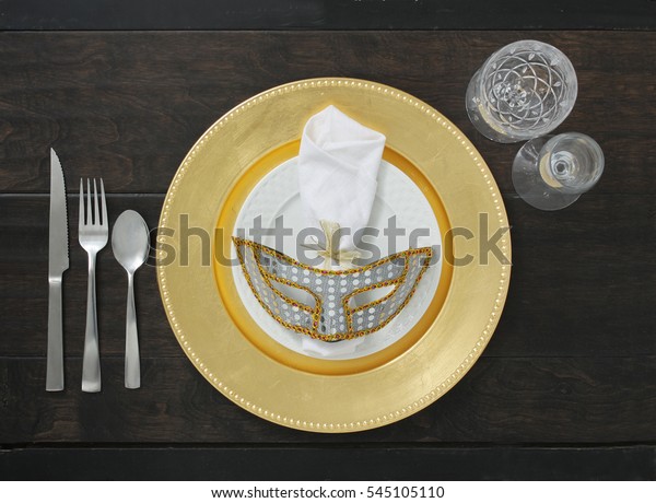 Elegant Dinner Table Decoration New Years Stock Photo Edit Now