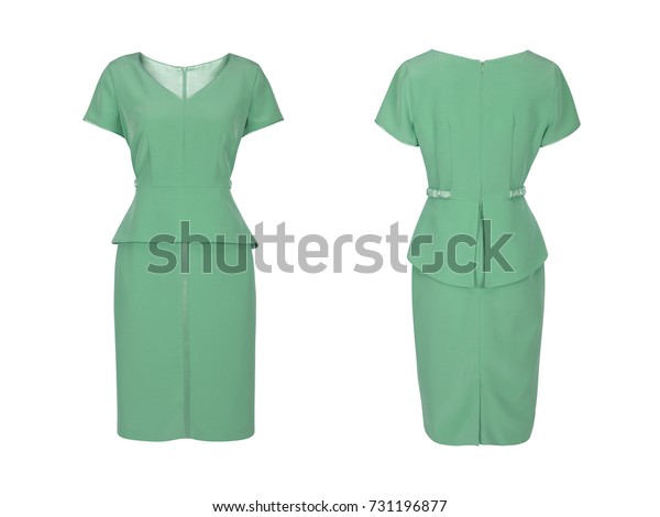 green ladies day dress