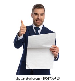 271,699 Business man holding sign Images, Stock Photos & Vectors ...