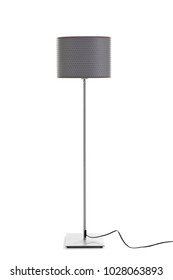 Elegant Floor Lamp On White Background