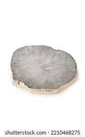 Elegant Geode Crystalline Agate Isolated