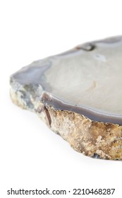 Elegant Geode Crystalline Agate Isolated