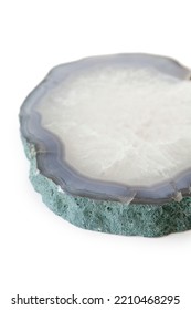 Elegant Geode Crystalline Agate Isolated