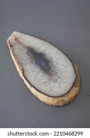 Elegant Geode Crystalline Agate Isolated