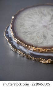 Elegant Geode Crystalline Agate Isolated