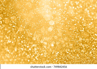 Elegant Gold Glitter Sparkle Confetti Background For Golden Happy Birthday Party Invite, 50th Wedding Anniversary, Glitz And Glam, Glitzy Coins, Christmas Ad Or New Year’s Eve Champagne Color Backdrop