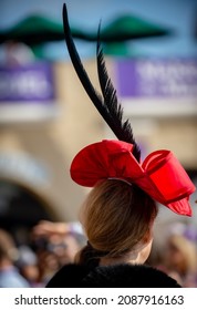 Elegant hats at a horse race