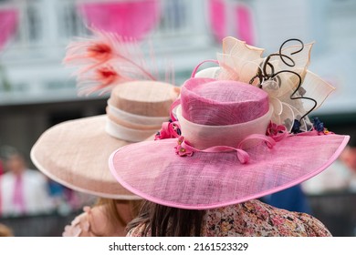 Elegant hats at a horse race  - Shutterstock ID 2161523329