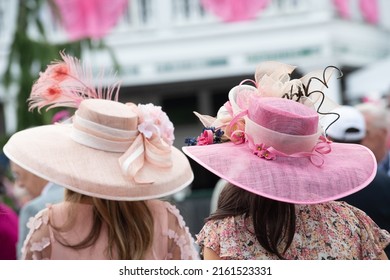 Elegant Hats At A Horse Race 