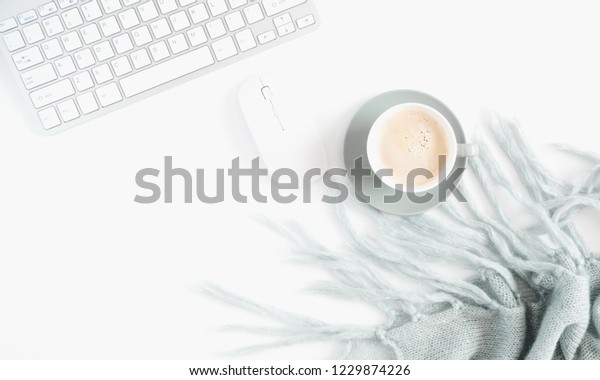 Elegant Home Office Desk Computer Fluffy Stock Photo Edit Now