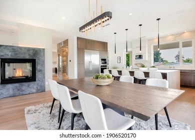Elegant house with open concept and luxury furnishings - Shutterstock ID 1906520170