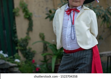 
elegant huaso outfit, typical Chilean costume for national holidays