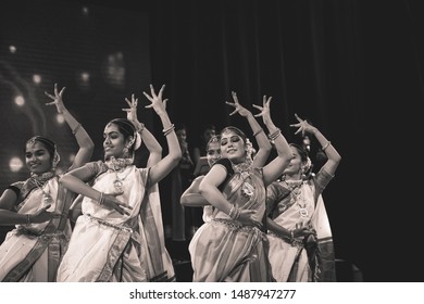 Elegant Lavani Dancers Perform At The'Geetanjali Season 4' On August 25,2019 At Chowdiah Hall In Bengaluru India