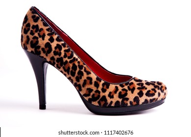 high heels leopard print