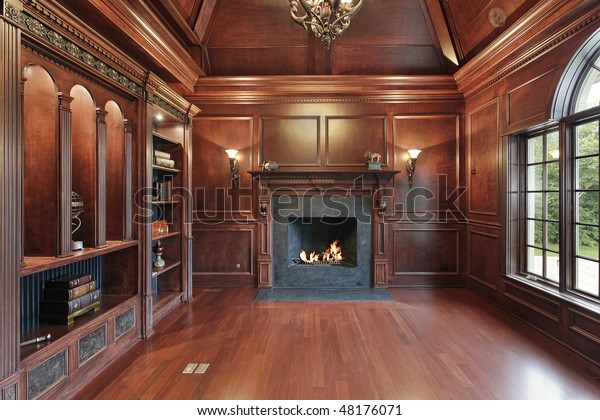 Elegant Library Luxury Home Black Marble Stock Photo Edit Now