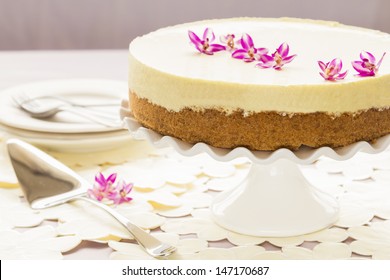 Elegant Lilikoi (passion Fruit) Chiffon Pie With Graham Cracker Crust