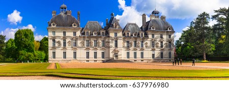 Elegant magnificent Cheverny castle, most well preserved castle in Loire Valley, France