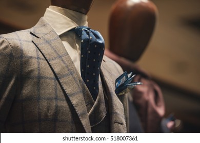 Elegant Men Clothing In A Luxury Shop