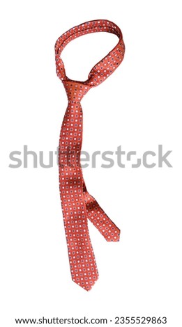 Elegant men's necktie isolated on white background.