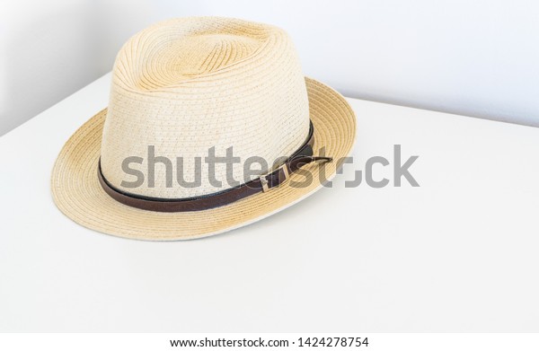 mens leather strap hat