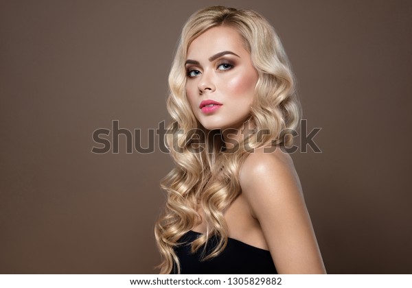 Elegant Model Portrait Blonde Haired Woman Stock Photo Edit Now
