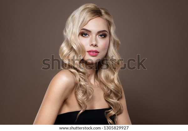 Elegant Model Portrait Blonde Haired Woman Stock Photo Edit Now
