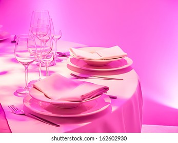 Elegant pink dinner Table - Powered by Shutterstock