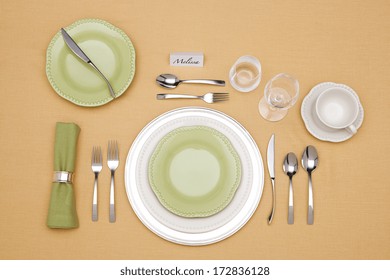 Elegant Place Setting With Fine China.