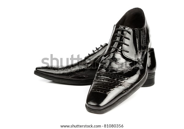 Elegant Shiny Black Dress Shoes Stock Photo (Edit Now) 81080356