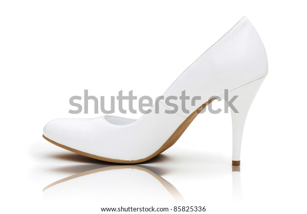 Elegant Shoes On White Stock Photo 