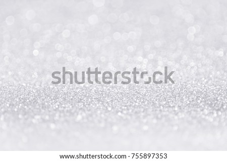 Elegant silver white glitter sparkle confetti background for happy birthday party invite, Christmas advert, winter snow, icy frost, glam gray poster, 25 anniversary, fashion sequin or wedding backdrop